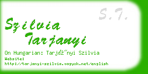 szilvia tarjanyi business card